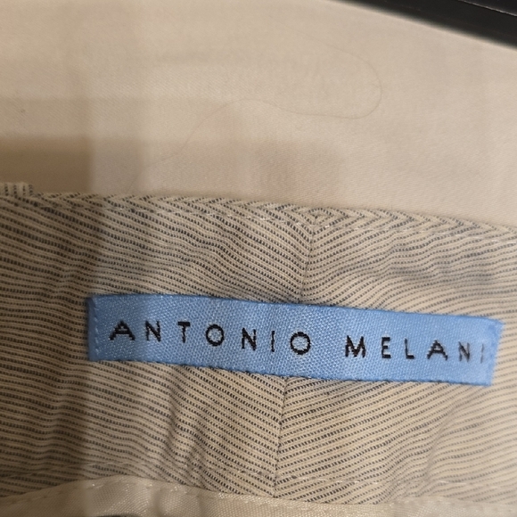 ANTONIO MELANI Cream and Gray Flare Pants - Picture 2 of 14